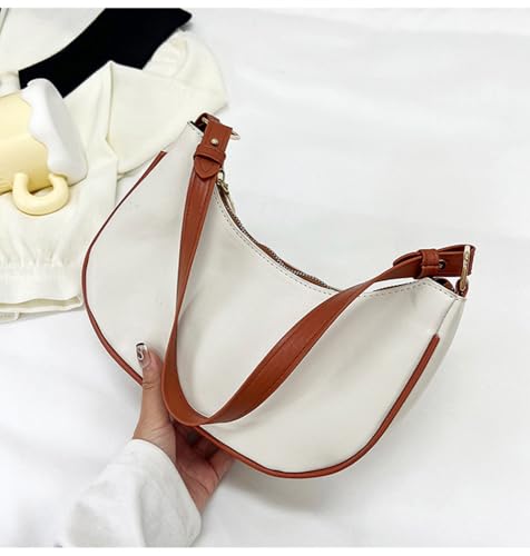 Image of Small Crescent Shoulder Bags for Women, Cute Handbag Mini Clutch Purse Underarm