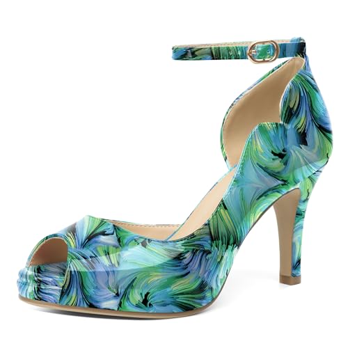 Image of AUMOTED High Heels Pumps Platforms Shoes for Party Daily 3.4 inch Dressy Pumps