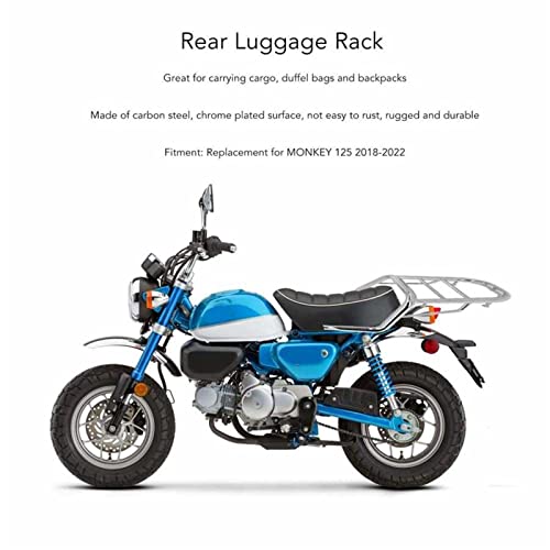 Étagère support de cargaison chromée pour moto Monkey 125 de collection - 3