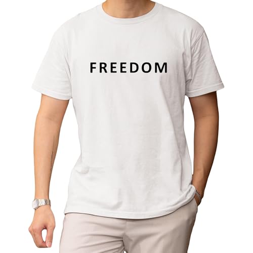 Freedom Printed Tee – Patriotic Statement Shirt – Inspired by Charlie Kirk Moment – Bold Minimalist Graphic Design