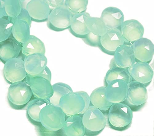 Briolettes en chalcédoine bleu aqua pour création de bijoux uniques