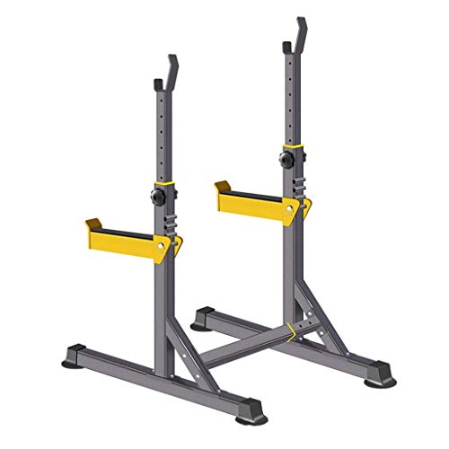 ERoomQ Barbell Squat Rack Stand Adjustable Height Solid Steel Bench Presses Multi-Function Barbell Rack Stand Adjustable Dumbbell Squat Rack Stand Weight Bench Home Gym