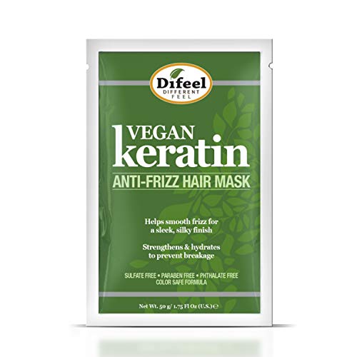 Difeel Mascarilla capilar prémium con aceite de queratina vegano, paquete de 1.75 onzas, vegano y libre de crueldad