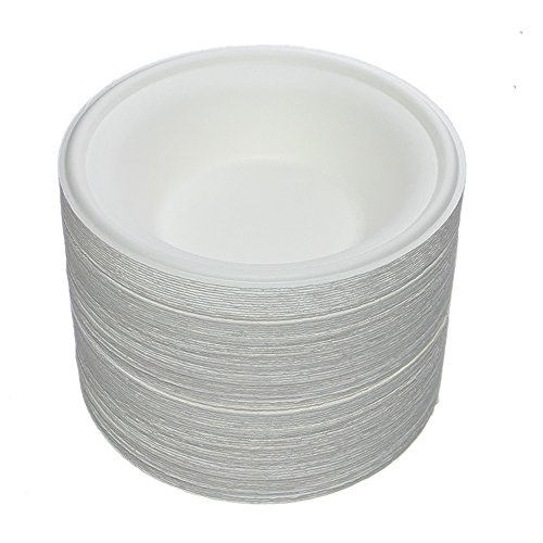 Belinlen 150 Pack 12 oz Round Disposable Bowls Eco-friendly 100% Natural Sugarcane Biodegradable Compostable Bagasse Tree Free and Plastic Free (150)