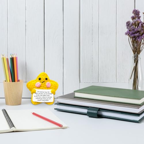 SPERMUOY Emotional Support Kuscheltier,Glücksbringer Pocket Hug Sterne Mutmacher Geschenk Sterne Kuscheltier Positive Geschenke für Freunde und Eltern