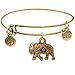 NewCharms Goldtone Bangle Bracelet and Elephant Charm