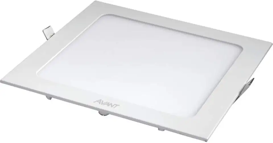 Painel Plafon LED 12W de Embutir Quadrado 17 cm, Bivolt, 6500K Luz Branco Frio ,Avant