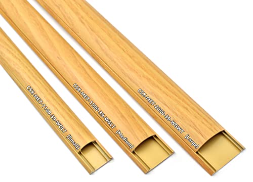 Protector de cable de metal pasacables de suelo aluminio pequeño madera claro 39" 2