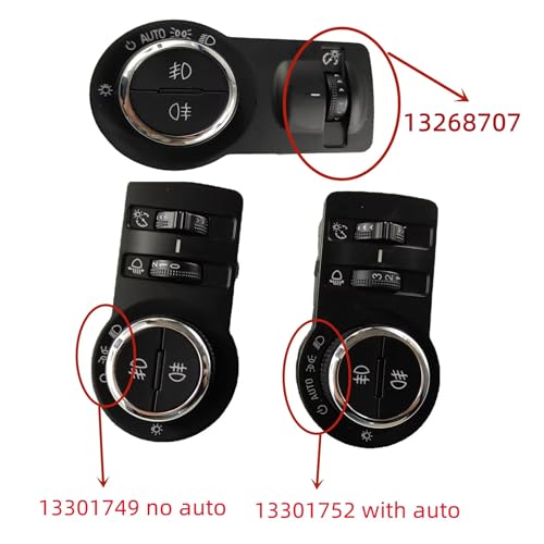 Headlight control switch 13301749 interruptor de faros para recambio de salpicadero 2017 2