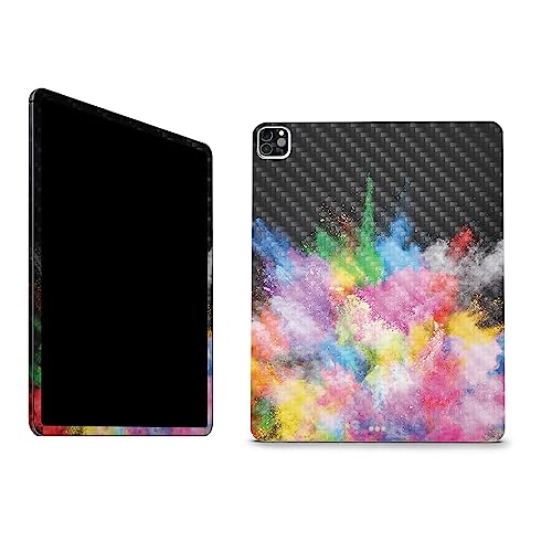 Image of MightySkins Carbon Fiber Skin Compatible with Apple iPad Pro 12.9 inch M2 6th Gen (2022) Full Wrap Kit - Paintsplosion | Protective, Durable Textured Carbon Fiber Finish | Easy to Apply | Made in The USA
