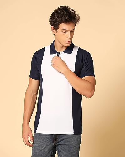 Image of INKKR Men's Solid Regular Fit T-Shirt (A10-POLO-FACTORY-WHITE-3XL A10-06