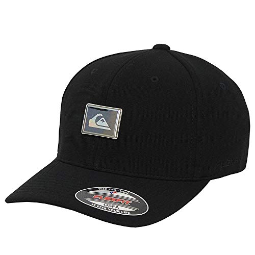 Boné Quiksilver Aba Curva Flex Plate Laser Preto/prata