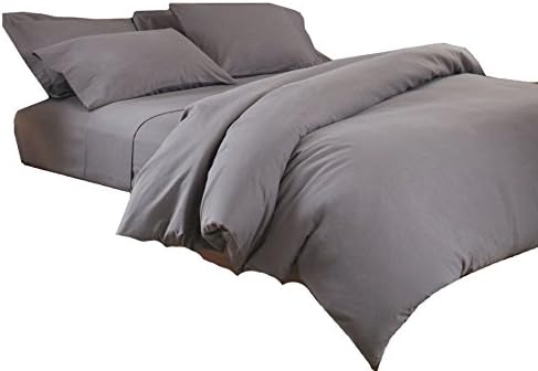 Marrikas Flannel Duvet Cover Set Queen Grey