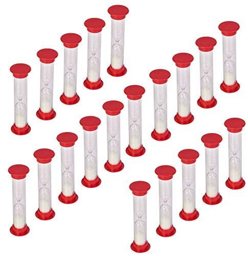 30 second hourglass timer - PROLOSO 30 Sec Sand Timer Hourglass Sandglass Clock Countdown Bulk Toy Set Timers for Kids Games Classroom School Prize Party Favors Pack of 20 (White Sand)