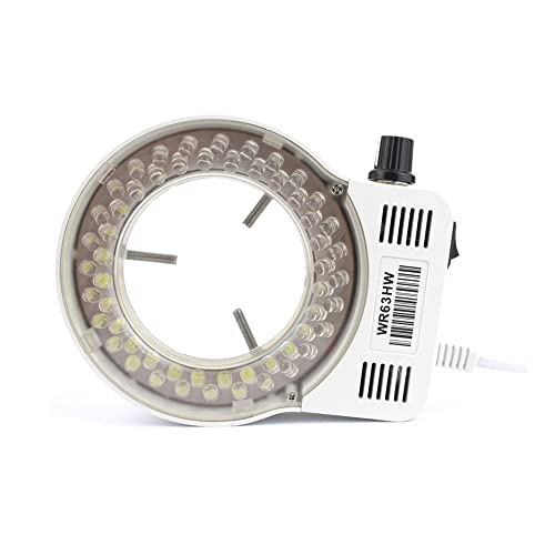 顕微鏡 56/144 LED 顕微鏡 LED リングライトイルミネーターランプ用顕微鏡 サークルライト工業用顕微鏡カメラ光源(56 LED white)