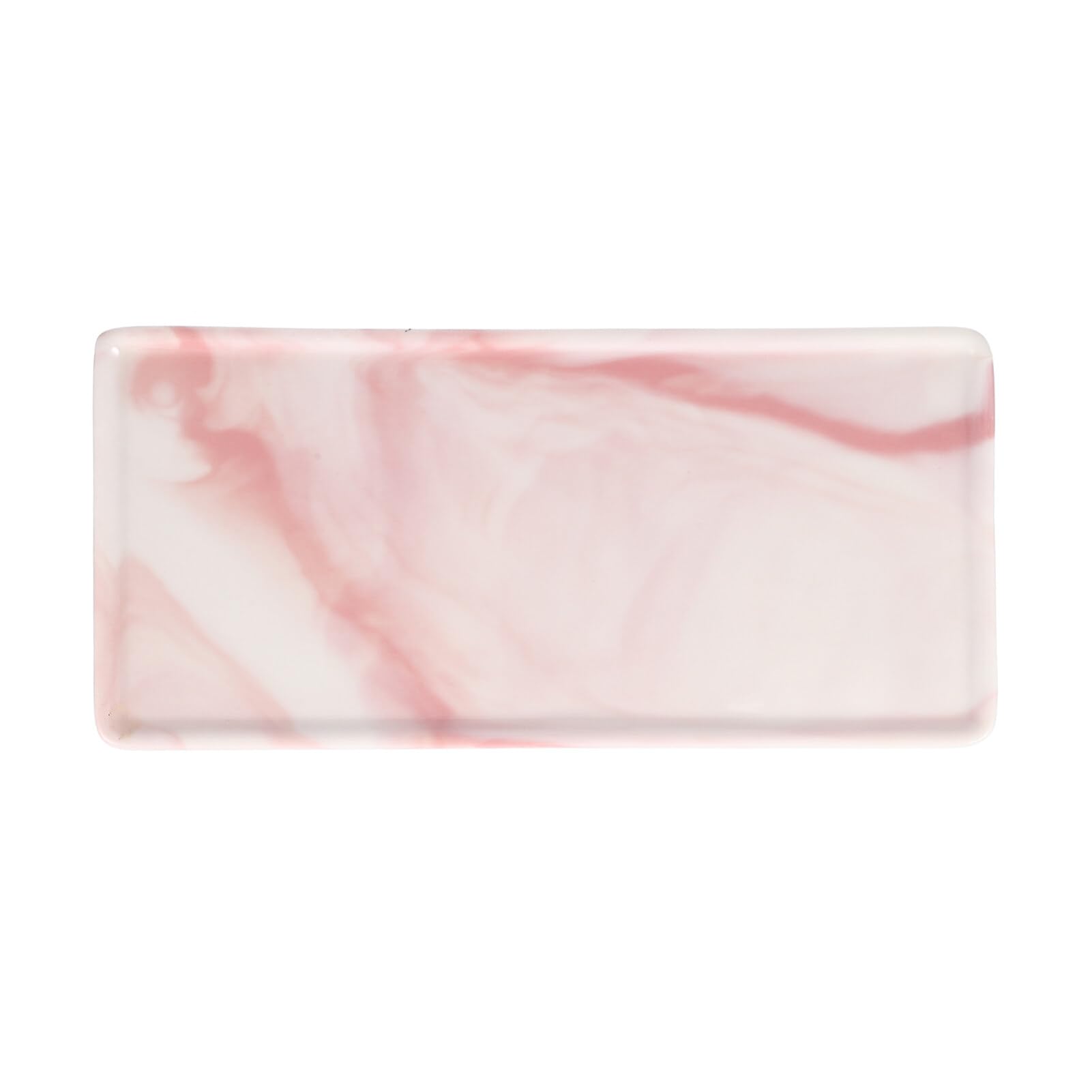 Cabilock Black Marble Tray Marble Vanity Tray Bathroom Toiletries Tray Ceramic Desktop Sundries Storage Organizer for Jewelry Perfume Soap Towel- Pink