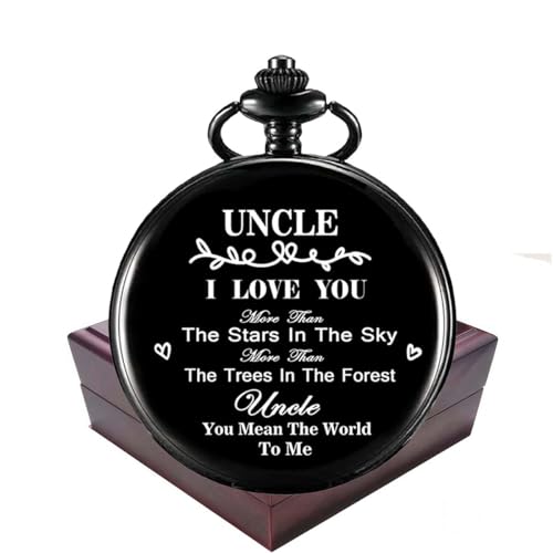 YEEHUA, Pocket Watch for Uncle Gifts Engraved to My Uncle Birthday Anniversary Meaningful...