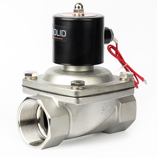 U.S. Solid 2 in Stainless Steel Electric Solenoid Valve, AC 110 V, Normally Closed, FKM Seal, 48 Cv, Semi-Direct, for Water Air Gas and Fuel by U.S. Solid - Image 3