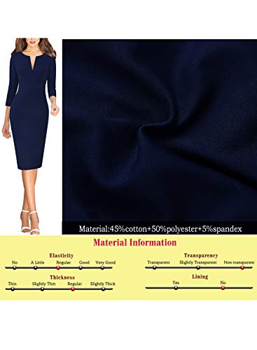 Image of VFSHOW Womens Slim Zipper Up Work Business Office Party Bodycon Pencil Sheath Dress