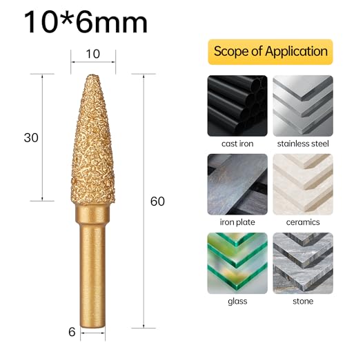 Puntas Rotativas Diamante Triangular 6mm Shank miniatura 5