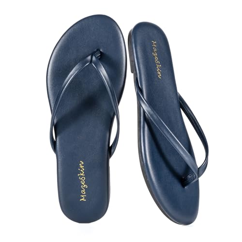mazeskin Women's Memory Foam Comfortable Flat Thong Sandals