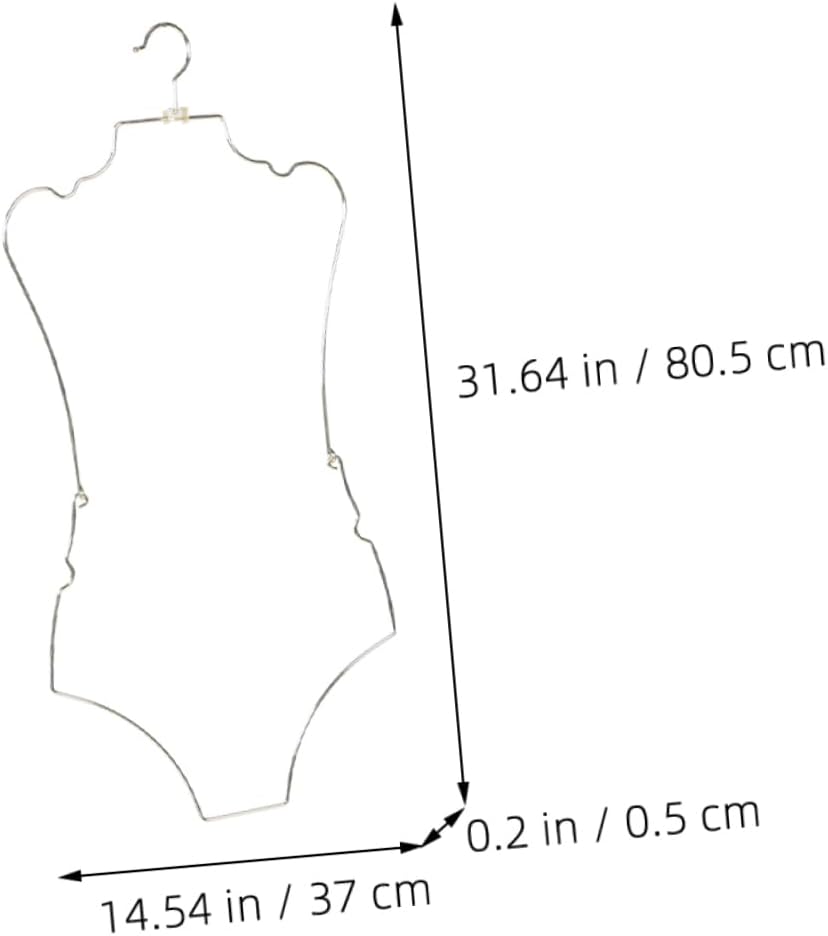 OUNONA Bathing Suit Display Hangers 2pcs Metal Swimsuit Hangers for Retail Store