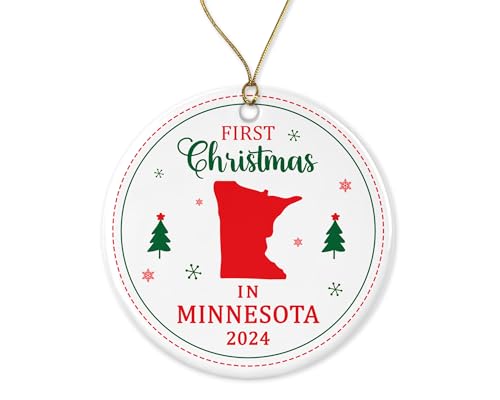 First Christmas in Minnesota 2024 Ornament Tree Decoration