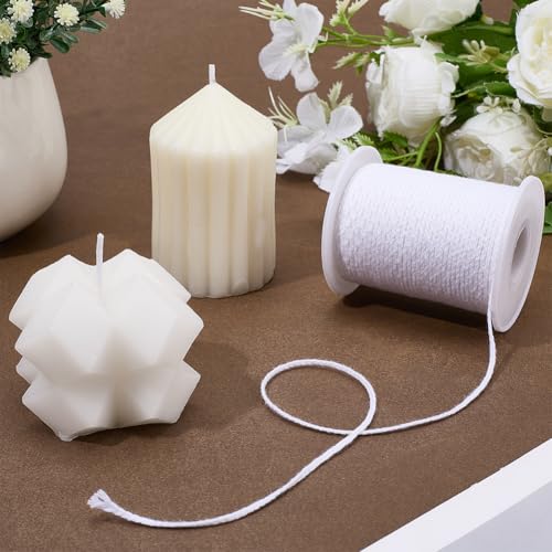 Mecha de algodón en rollo 61 m x 2 mm blanca para velas miniatura 4