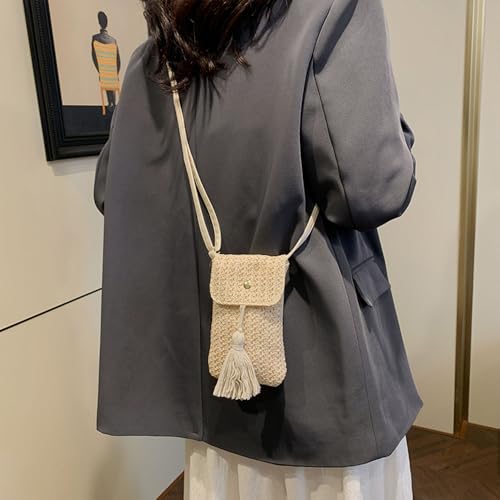 Women's Fashionable Woven Solid Color Shoulder Crossbody Bag Simple and Versatile Woven Handbag3