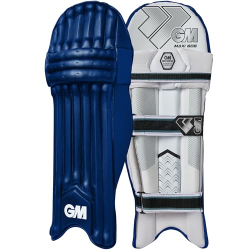 Plaquettes de cricket bleu marine GM 606 Maxi protection 45.7 cm adulte droitier