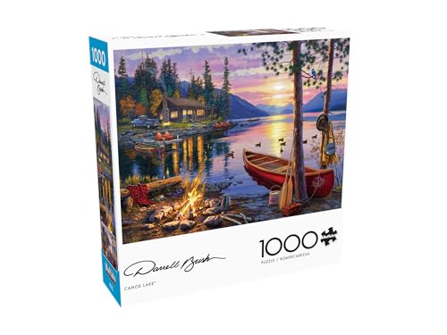 buffalo games - darrell bush - canoe lake - 1000 piece jigsaw puzzle for adults - challenging puzzle perfect for game nights - finished size is 2675 x 1975