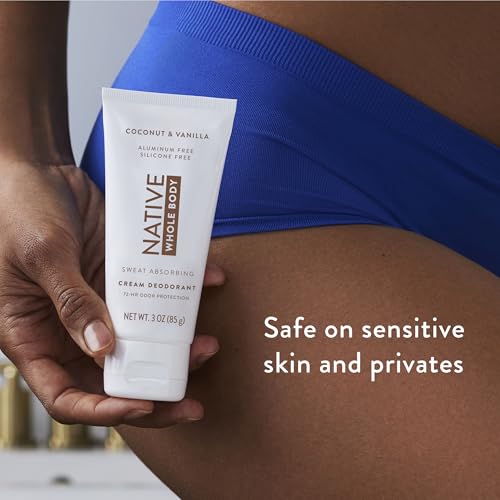 Image of Native Whole Body Deodorant Cream Contains Naturally Derived Ingredients, Deodorant for Women & Men | 72 Hour Odor Protection, Aluminum Free with Coconut Oil and Shea Butter | Coconut & Vanilla