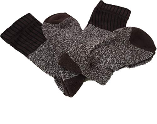 STANLEY Men's Over-The-Calf Thermal Socks, Pack of 2 Pair, Heather Brown