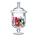 Diamond Star Clear Glass Apothecary Jars, Candy Buffet Display, Elegant Storage Jar, Decorative Wedding Candy Organizer Canisters (Height: 9" Body: 5")