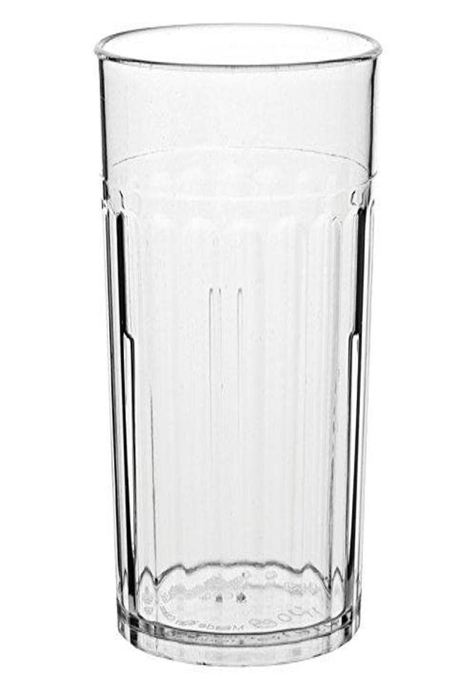Carlisle FoodService Products Bistro Tumbler Plastic Tumbler for Restaurants, Catering, Kitchens, Plastic, 8.4 Ounces, Clear, (Pack of 72)
