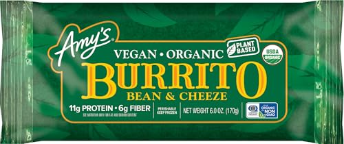Amy's Frozen Meals, Vegan Bean and Cheeze Burrito, Microwave Meals, 6 Oz