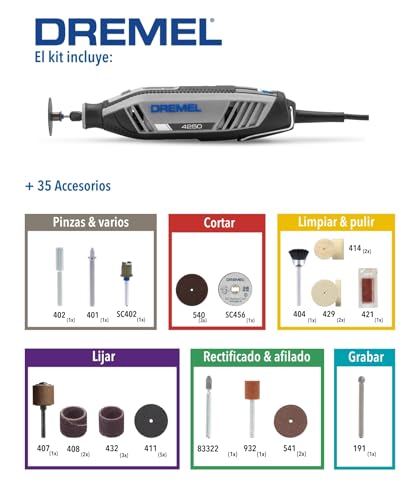 Kit multiherramienta Dremel de 35 accesorios para restaurar tus muebles 4