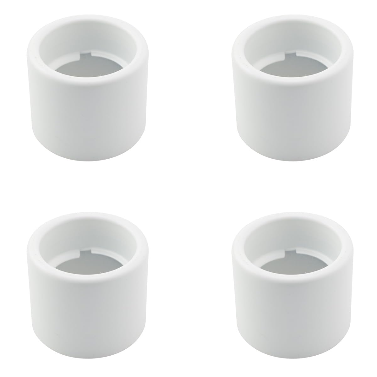 ZYAMY 4PCS Socket Shade Ring Metal Lampshade Sleeve Ring Diameter 1 to 1/2 inch Fixed Glass Shade Replacement Lamp Socket Ring Snap Head Ring Lamp Fixture Matching for Ceramic Sockets White