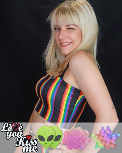 Image of CICKEE Pasties Rave Pack 27 Pairs Multicolor Nipple Covers Pasties Glitter Pasty