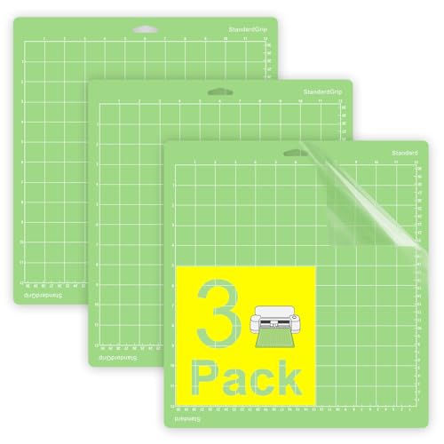 Gwybkq Standardgrip Cutting Mat 12x12 in 3 Pack Adhesive Sticky Green Mats