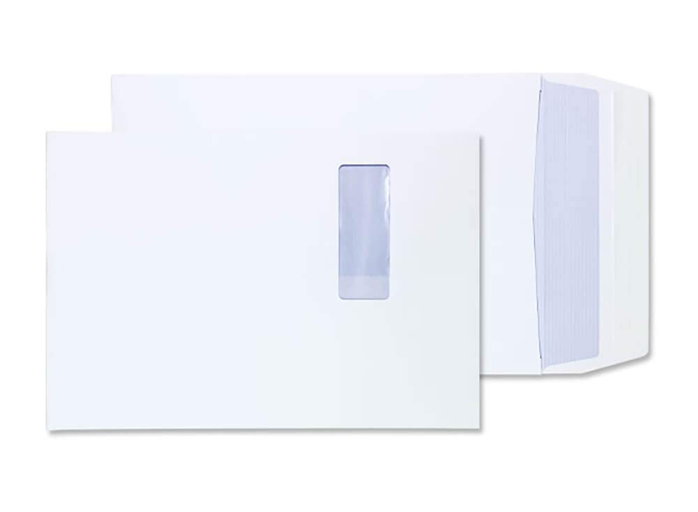 Purely Packaging Vita Purely Gusset Envelopes B4 Peel & Seal 350 X 250 X 25 Mm Plain 140 Gsm White Pack Of 125