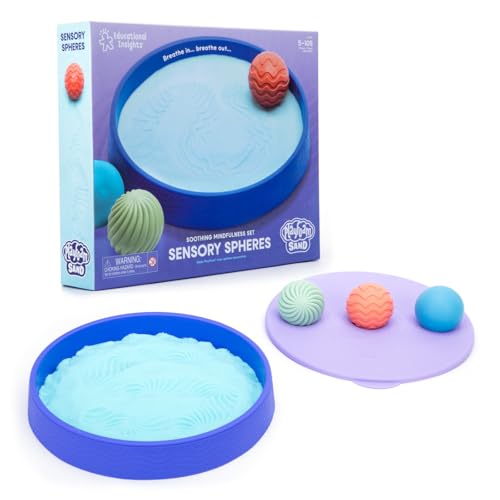 Educational Insights Playfoam Sand Sensory Spheres – Relaxing Zen Garden Kits for Calm Down Corner or Desk, Anxiety Tools and Meditation Sets for Kids & Adults, Stress Relief Toys, Ages 5+