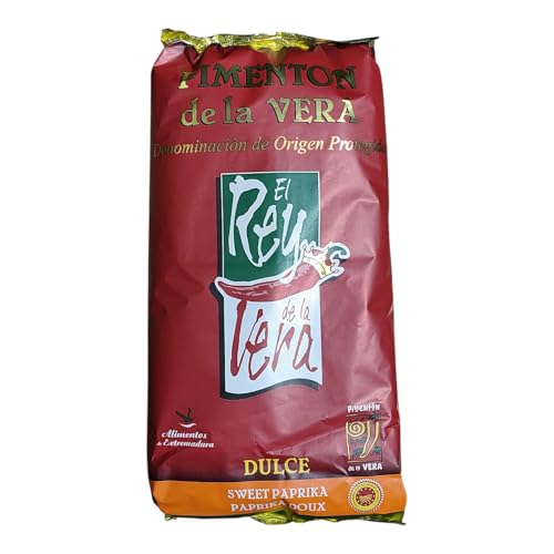 1 Kilo - Pimentón de la Vera Dulce D.O.P. – El Rey de la Vera (SANMEL) Pimientos Rojos Secados en Horno de Leña – Molienda Tradicional – Sabor Ahumado Gourmet de Extremadura
