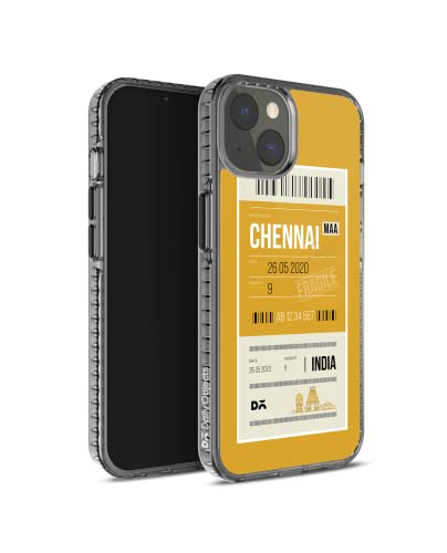 Image of DailyObjects Case for iPhone 13 Compatible with Mag-Safe Wireless Charging, Stride 2.0 Chennai City Tag Slim Shockproof Back Cover with Inner Magnetic Ring