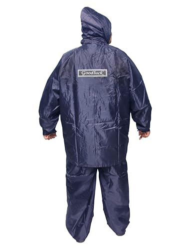 Image of Goodluck 100% waterproof Raincoat Big Size /Rainsuit /Rainwear for mens, sturdy, reusable, suited for plus size
