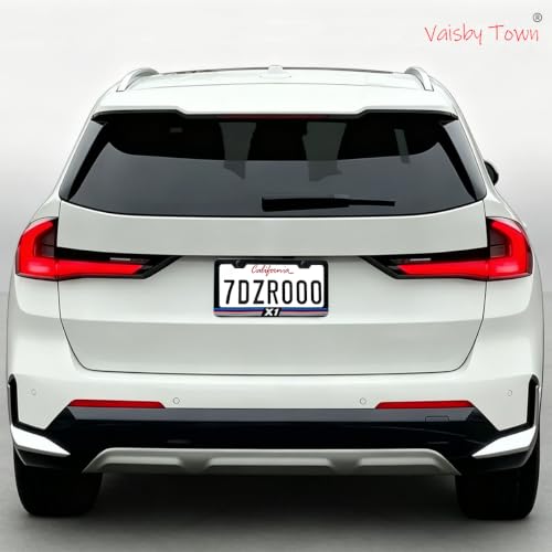 Image of License Plate Frames Cover Compatible with BMW X1 Exterior Accessories | Tricolour Aluminum Frame, Front and Rear 2 pcs Pack