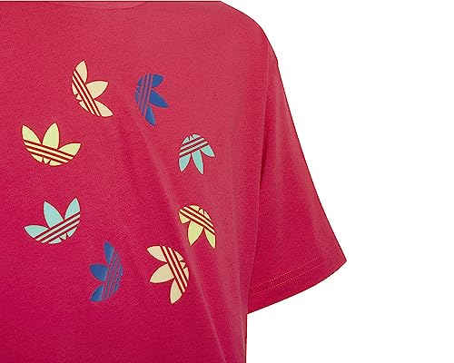 Adidas Cropped Tee, T-Shirt Bambina, Bold Pink