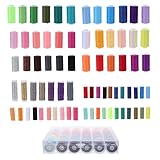 SAFIGLE Nähgarn Satz 111 Spulen Polyester Bunt mit Garnrollenhalter und...