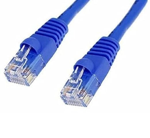 Image of ATEVON 3M Cat5 /Cat5e Ethernet Cable - High-Speed Network Patch Cord with RJ45 Connectors for PC, Laptop, Router, Modem & Switch - Blue - Pack of 1