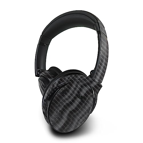 Image of MightySkins Carbon Fiber Skin Compatible with Bose QuietComfort 45 Headphones Smoky Quartz | Protective, Durable Textured Carbon Fiber Finish | Easy to Apply | Made in The USA